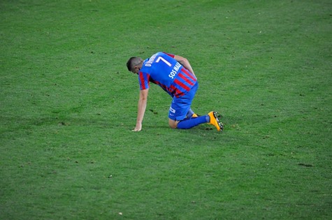 Mon match à WAM : SMC-FCN, jaunes devant, marrons derrière.