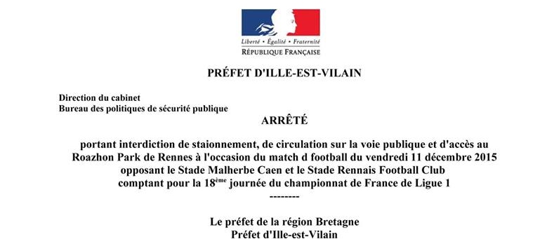 SCANDALE : WAM s’est procuré le nouvel arrêté du Préfet de Bretagne !