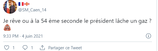 Tweet Olivier Pickeu pète peut-être