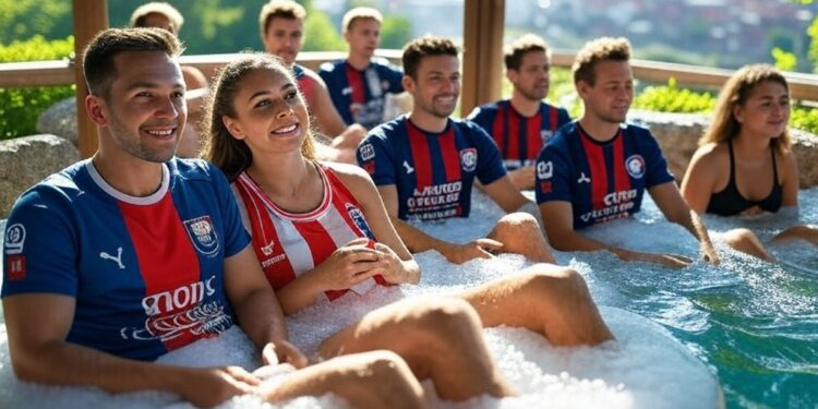 Les supporters du SM Caen en balnéothérapie